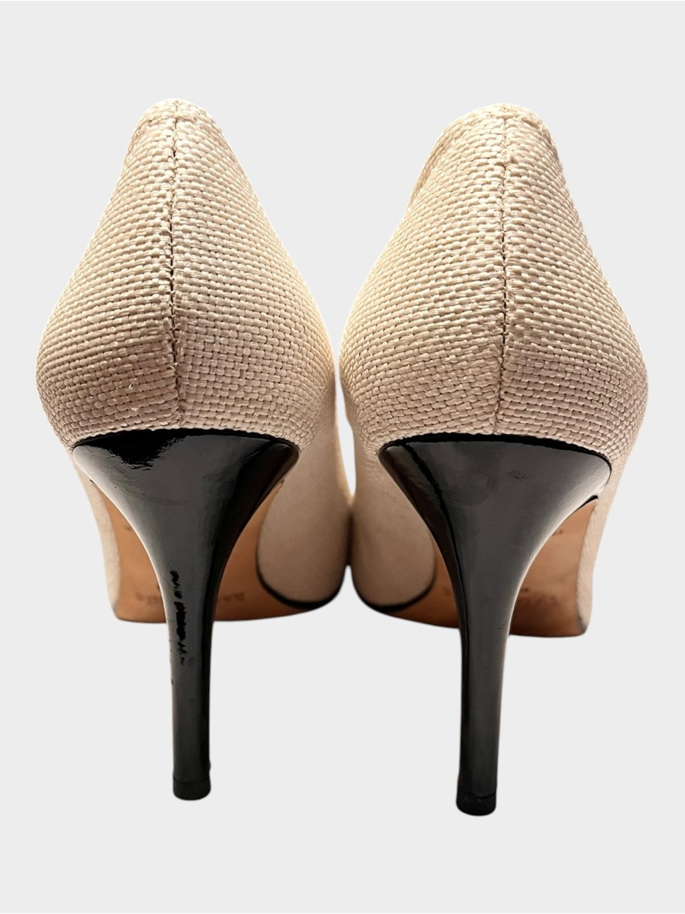 KATE SPADE New York Raffia Cap Toe Pumps Heels 7.5B Italy Classic - Picture 6 of 11